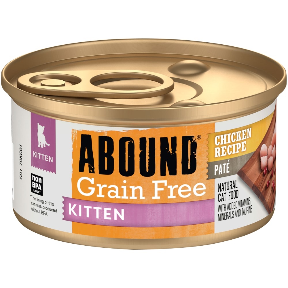 slide 1 of 1, Abound Grain Free Chicken Pate Wet Kitten Food, 3 oz