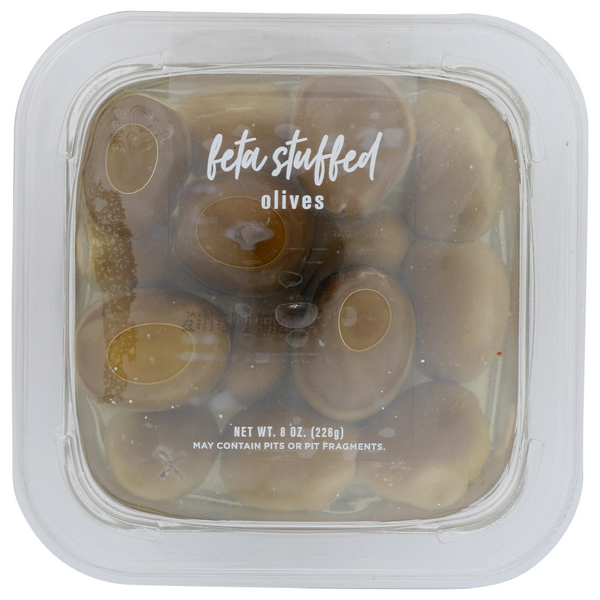 slide 1 of 1, DeLallo Feta Stuffed Olives In Oil, 8 oz