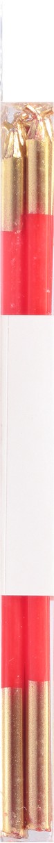 slide 4 of 11, Caspari Red/Gold Birthday Slims Birthday Candles 16 Each, 16 ct