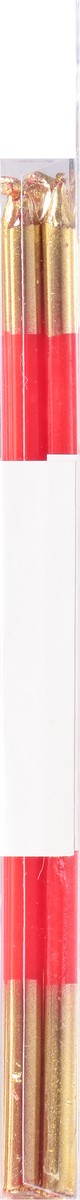 slide 6 of 11, Caspari Red/Gold Birthday Slims Birthday Candles 16 Each, 16 ct