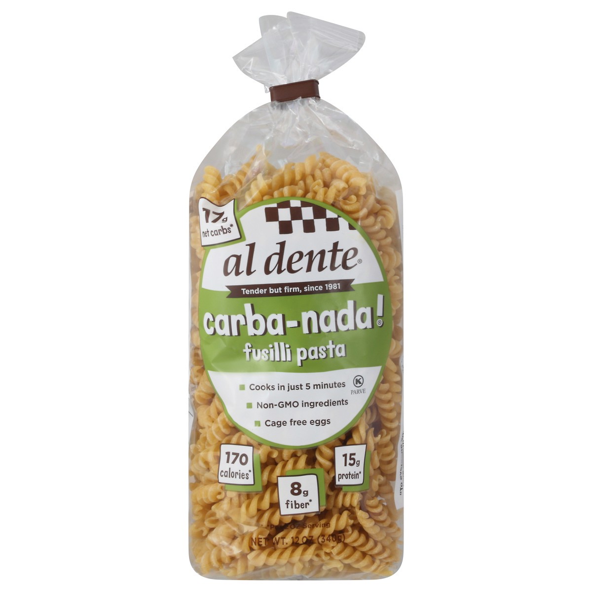 slide 5 of 13, Al Dente Carba-Nada Fusilli Pasta - 12 oz, 12 oz