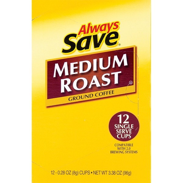 slide 1 of 1, Always Save Medium Roast Coffee Single Serve Cups - 12 ct, 12 ct