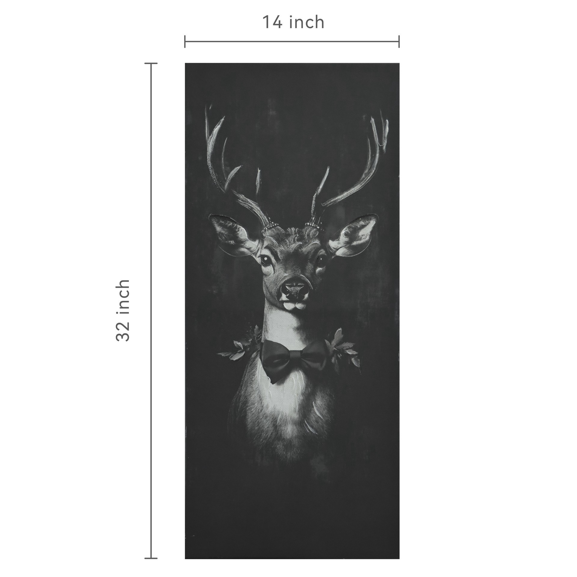 slide 2 of 7, 14" X 32" Deer With Bow Wall Decor By Ashland, 14 in x 32 in