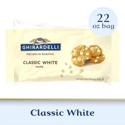 Ghirardelli Classic White Vanilla Flavored Premium Baking Chips, 22 oz Bag