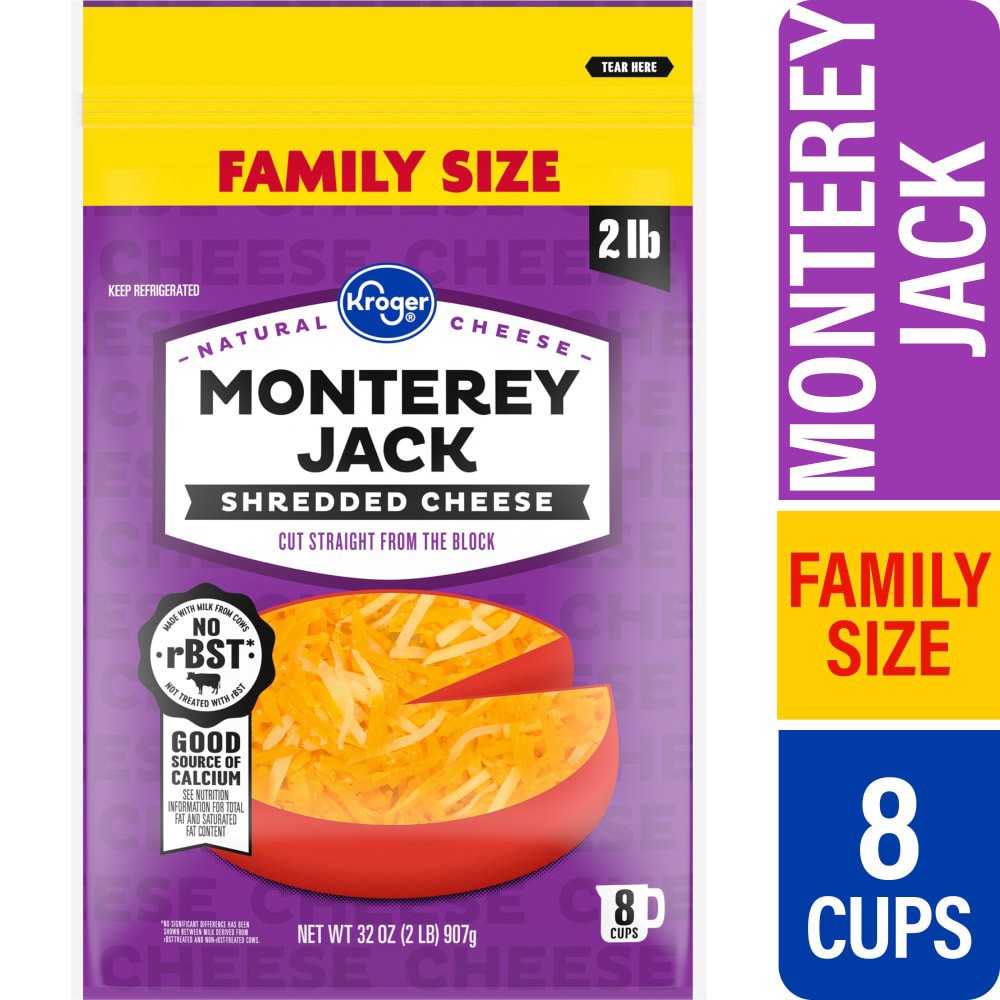 slide 4 of 4, Kroger Monterey Jack Shredded Cheese, 32 oz