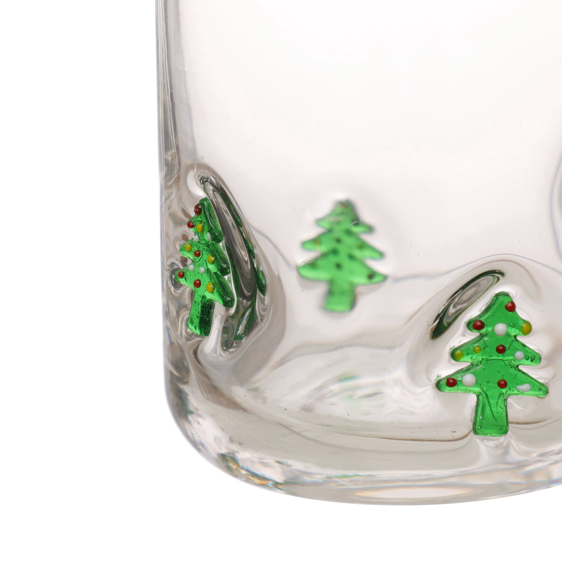 slide 2 of 2, 17oz. Clear Glass With Christmas Trees By Ashland, 17 oz