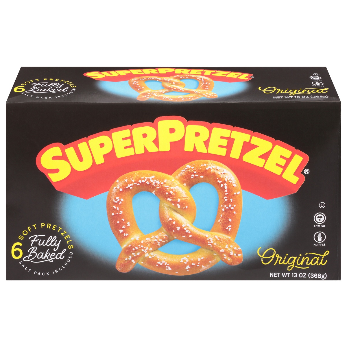 slide 1 of 8, SuperPretzel Baked Soft Pretzels, 6 ct