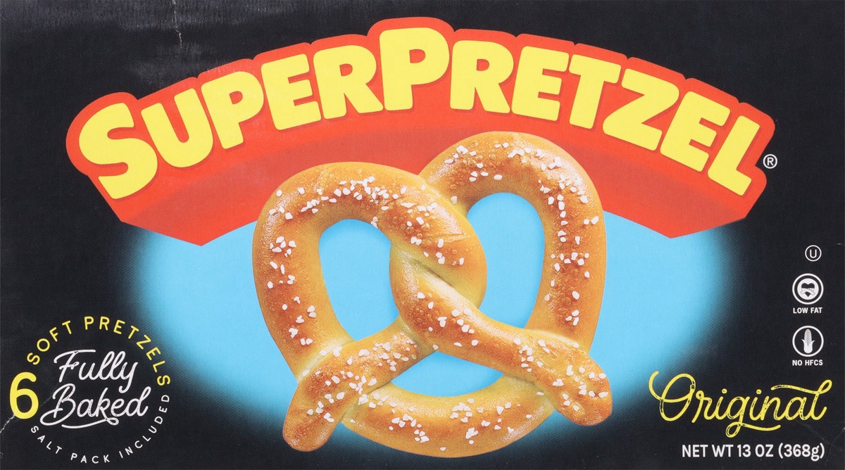 slide 5 of 9, SUPERPRETZEL Pretzels, Soft, Original, 6 ct