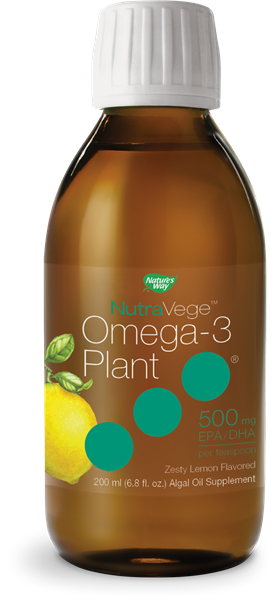 slide 1 of 1, Nature's Way Nutravege Plant-Based Lemon Omega-3, 6.8 fl oz