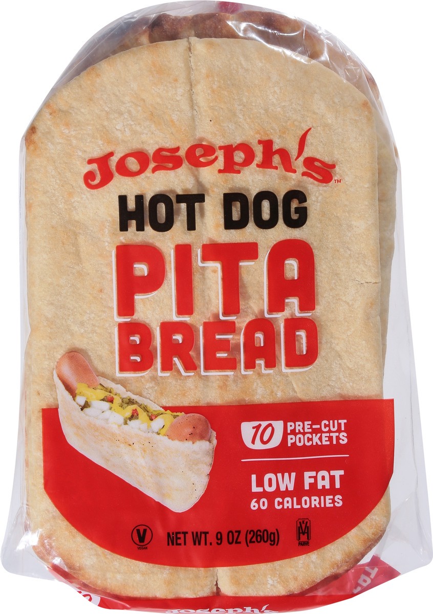 slide 5 of 9, Joseph's Joseph''s Hot Dog Pita Bread, 1 Pack, 5 Count, 10 ct