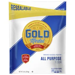 Gold Medal All Purpose Flour, Baking Flour, 3 lb Resealable Bag