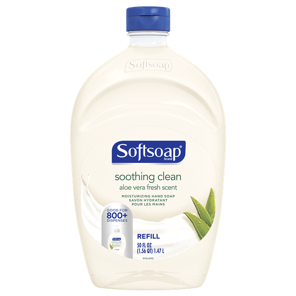 slide 1 of 1, Softsoap Liquid Hand Soap Refill, Soothing Aloe Vera, 50 fl oz