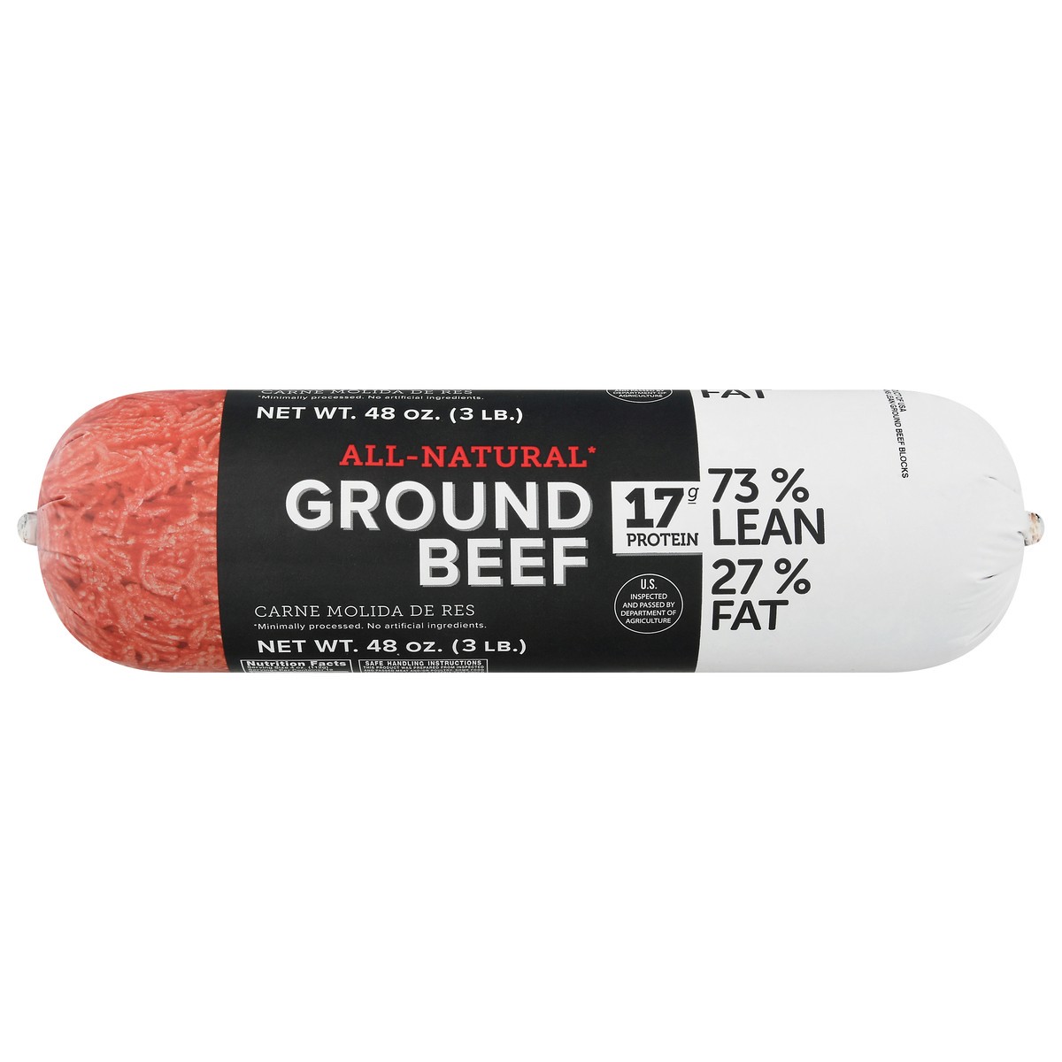 slide 1 of 9, Tyson All-Natural Ground Beef 48 oz, 48 oz