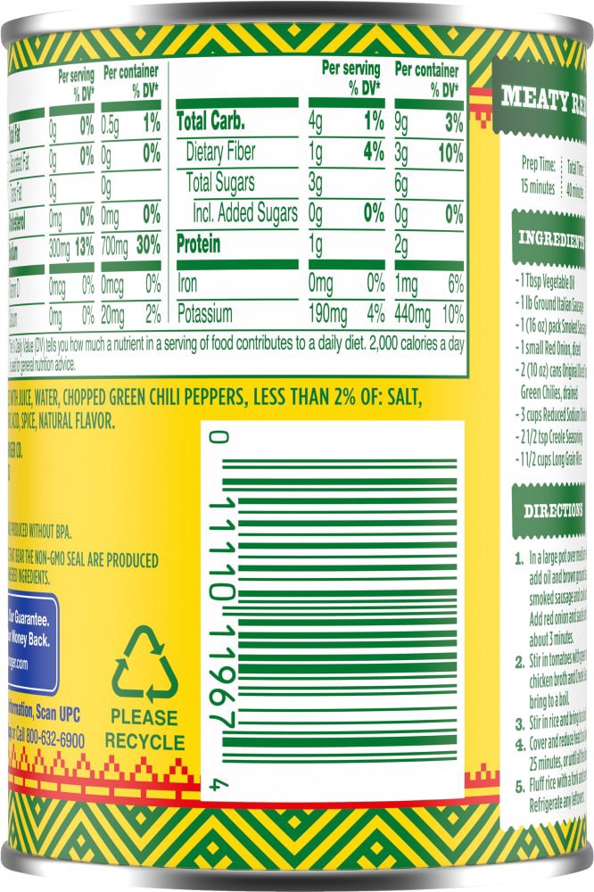 slide 4 of 4, Kroger Orginal Diced Tomatoes With Green Chilies, 10 oz