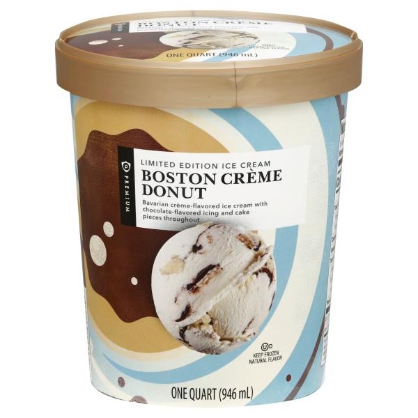 slide 1 of 1, Publix Premium Ice Cream, Boston Creme Donut, 1 qt