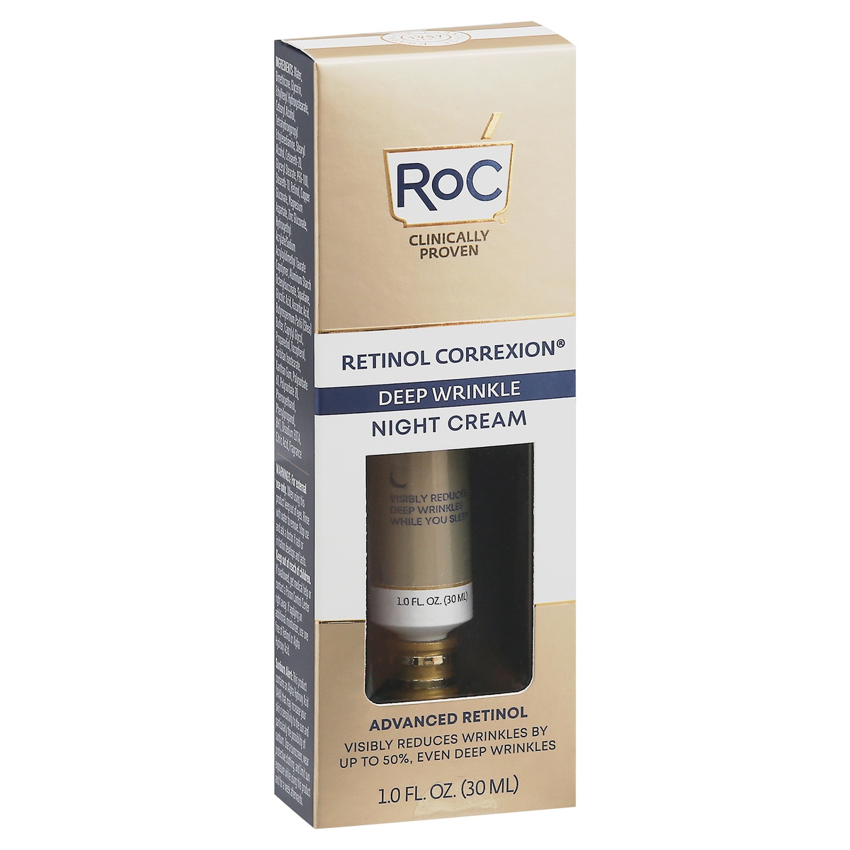 slide 2 of 10, RoC Retinol Correxion Deep Wrinkle Night Cream, 1 fl oz