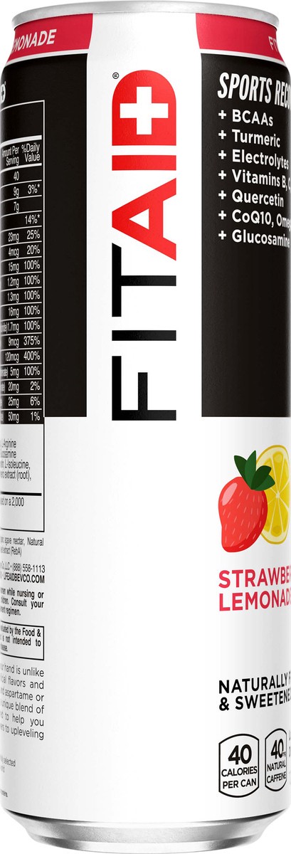 slide 3 of 11, Fitaid Strawberry Lemonade Single Can - 12 fl oz, 12 oz