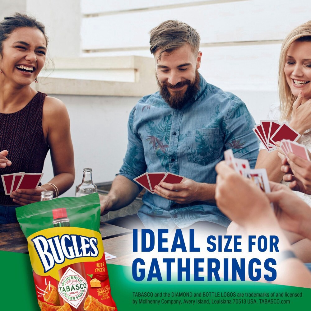 slide 3 of 6, Bugles Tabasco Flavored Crispy Corn Snacks, 7.5 oz