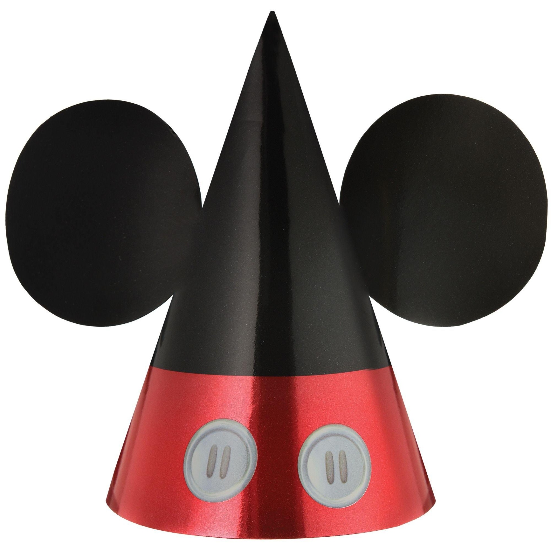 slide 1 of 1, Party City Mickey Mouse Forever Party Hats, 8 ct