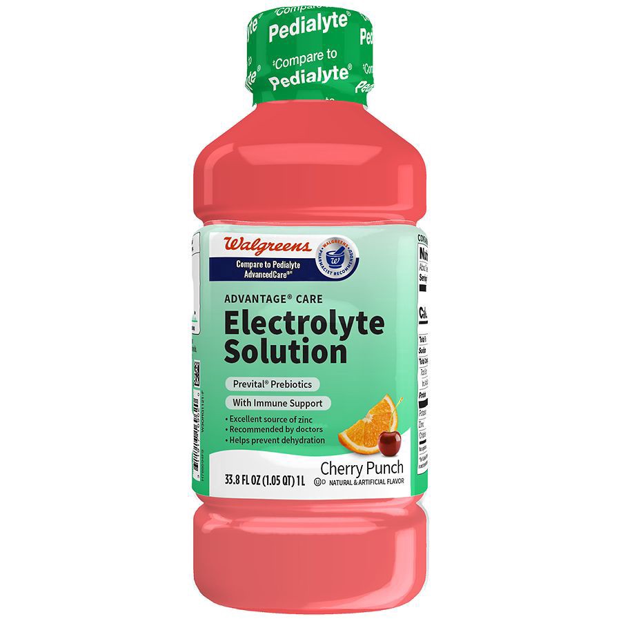 slide 1 of 5, Walgreens Pediatric Electrolyte Oral Maintenance Solution Cherry Punch, 33.8 oz