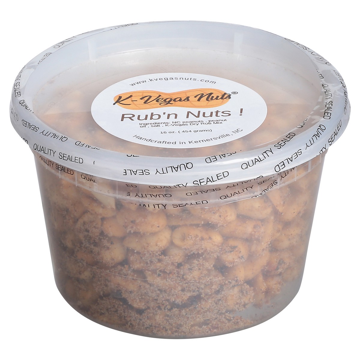 slide 2 of 4, K-Vegas Nuts Rub'n Nuts! Peanuts 16 oz, 16 oz