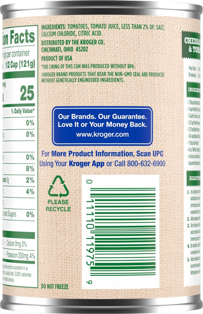 slide 6 of 6, Kroger Petite Diced Tomatoes, 14.5 oz