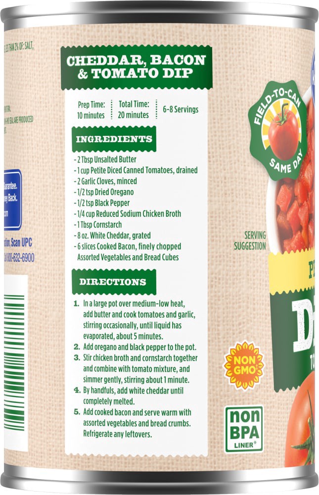 slide 3 of 6, Kroger Petite Diced Tomatoes, 14.5 oz
