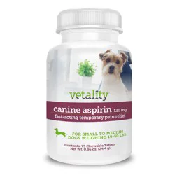 Vetality Canine Aspirin for Dogs - Pain Relief - Chewable Tablets