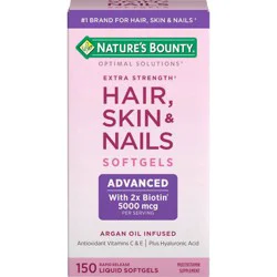 Nature's Bounty Optimal Solutions Advanced Hair, Skin and Nails Softgels, Biotin 5000 mcg