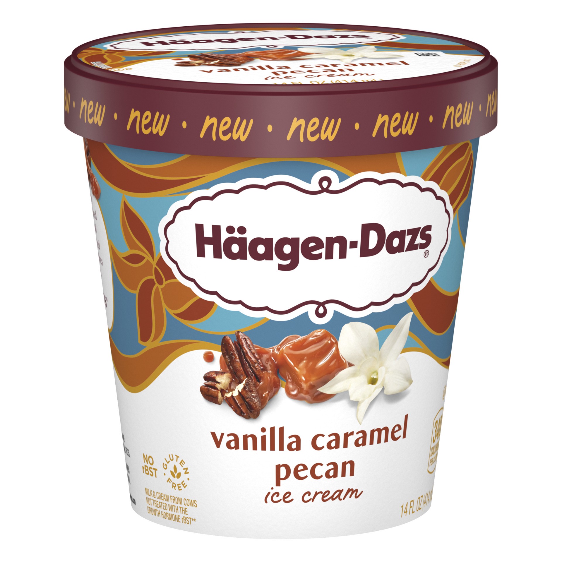 slide 5 of 5, Häagen-Dazs Vanilla Caramel Pecan Ice Cream, 14oz, 14 fl oz