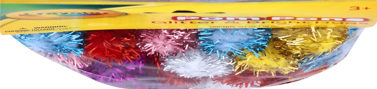 slide 9 of 9, Crayola Glitter & Bright Hues 3+ Pom Pons 1 oz, 1 ct