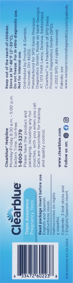 slide 4 of 13, Clearblue Triple Assurance Pregnancy Test Kit, Home Pregnancy Tests, 3 Ways to Test, Results 6 Days Sooner, hCG Hormone Pregnancy Test, Great for Pregnancy Announcement, 3 Ct, 3 ct