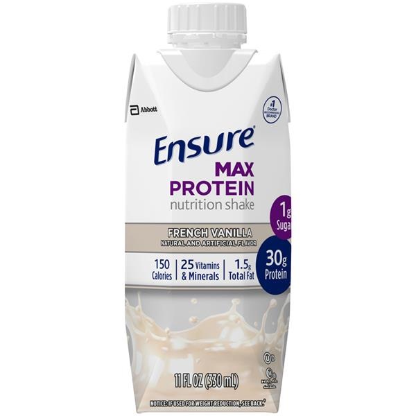 slide 1 of 1, Ensure Max Protein Nutrition Shake French Vanilla Ready-To-Drink, 11 fl oz