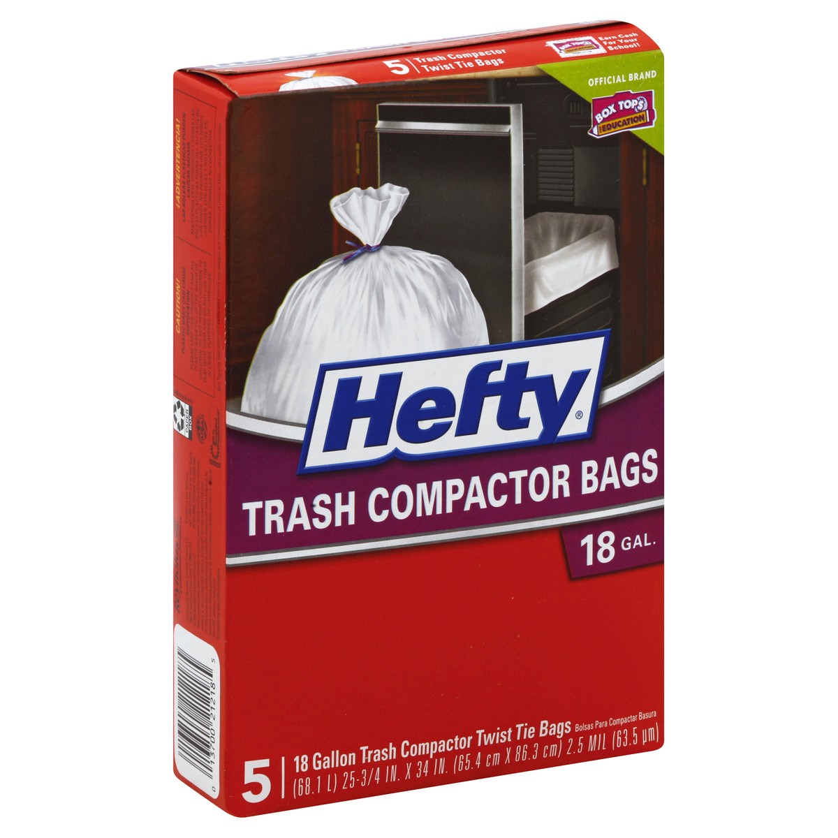 slide 2 of 6, Hefty Trash Compactor Bags 5 ea, 5 ct