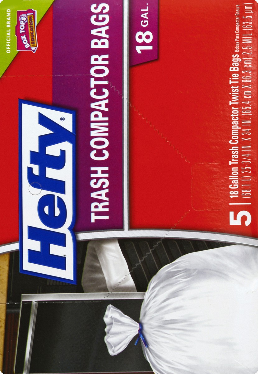 slide 5 of 6, Hefty Trash Compactor Bags 5 ea, 5 ct