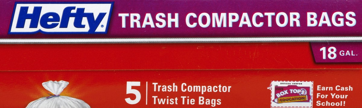 slide 3 of 6, Hefty Trash Compactor Bags 5 ea, 5 ct