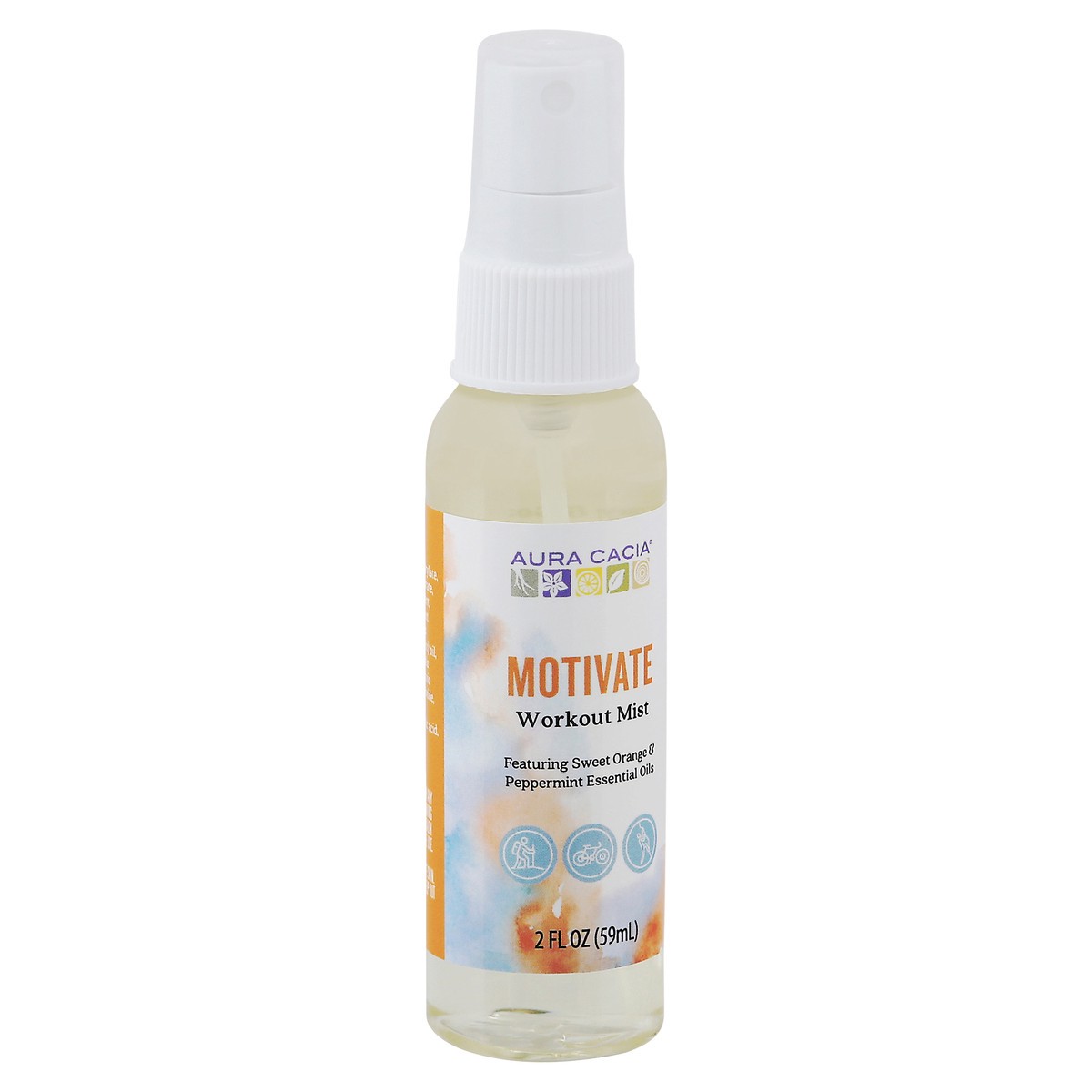 slide 5 of 9, Aura Cacia Motivate Workout Mist, 2 fl oz