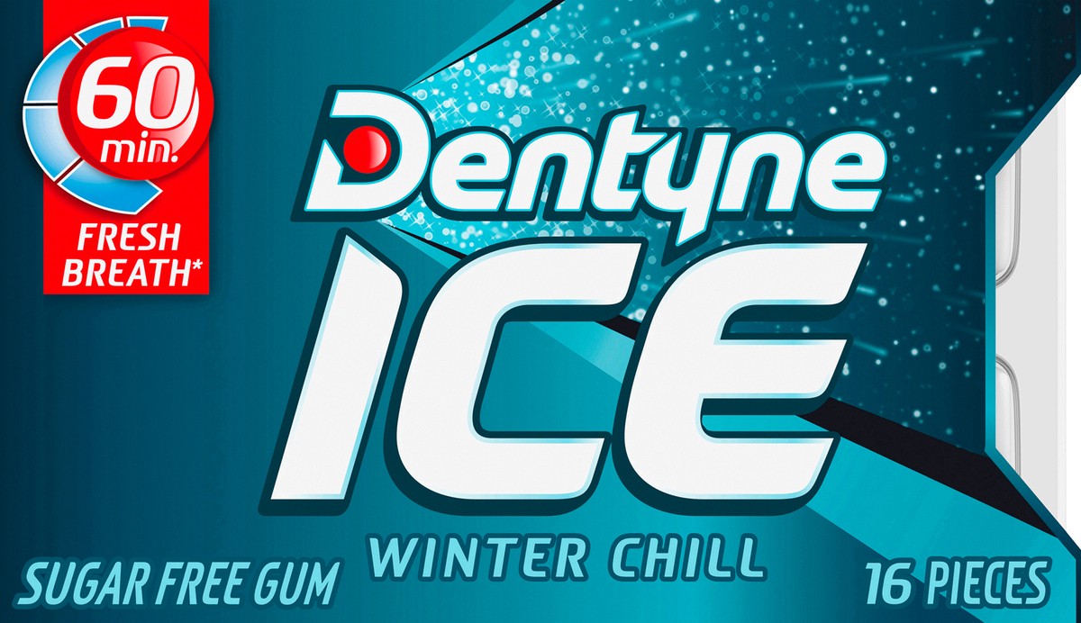 slide 7 of 9, Dentyne Ice Winter Chill Sugar Free Gum, 16 Piece Pack, 16 ct