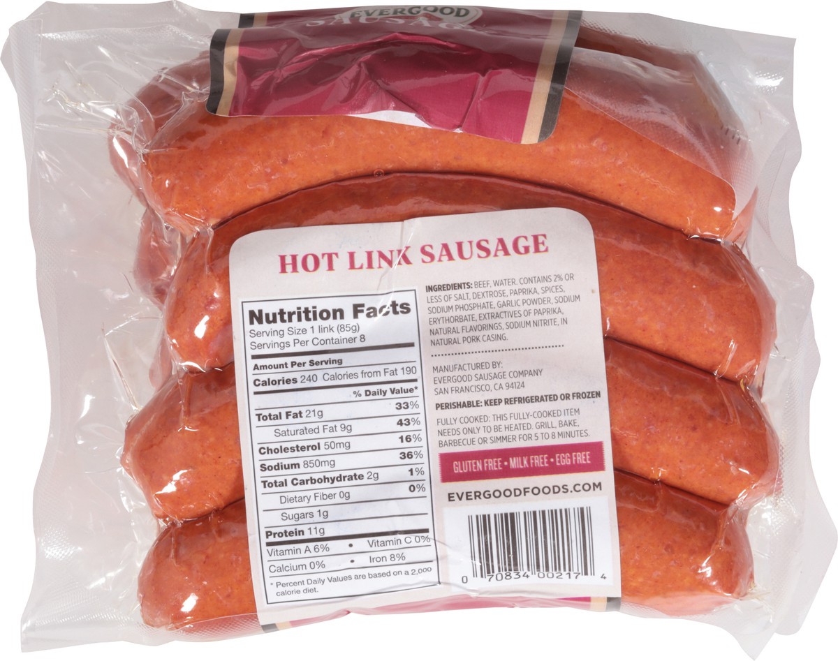 slide 11 of 13, Evergood Hot Link Sausage 24 oz, 24 oz
