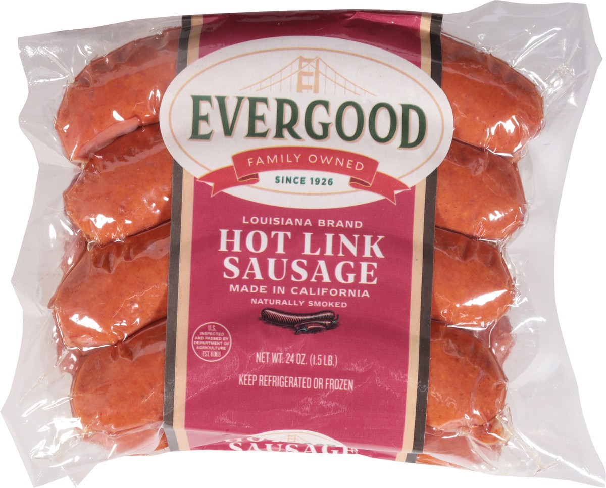 slide 2 of 13, Evergood Hot Link Sausage 24 oz, 24 oz