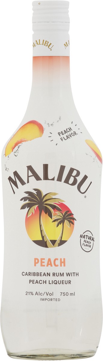 slide 1 of 10, Malibu Caribbean Peach Flavor Rum 750 ml, 750 ml