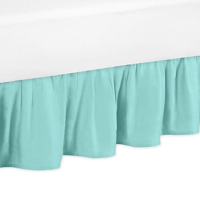 slide 1 of 1, Sweet Jojo Designs Skylar Queen Bed Skirt - Turquoise, 1 ct