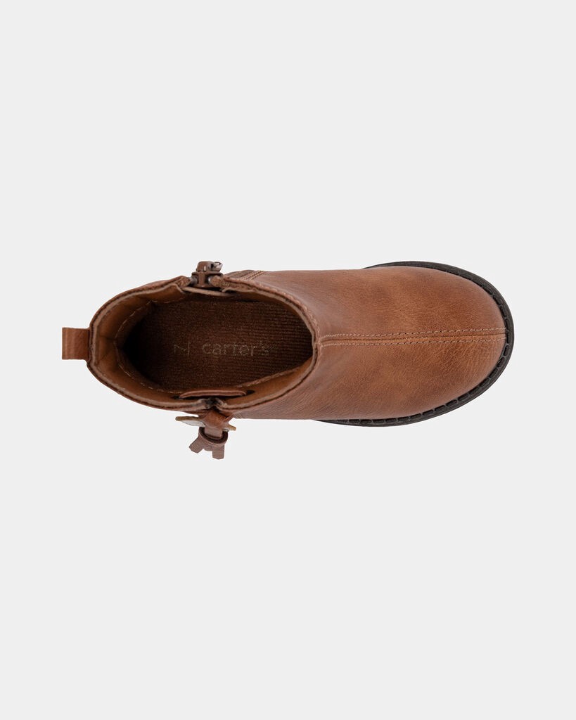slide 5 of 6, Carter's Toddler Girl Tassel Zip-Up Boots - Brown Brown 9, 1 ct