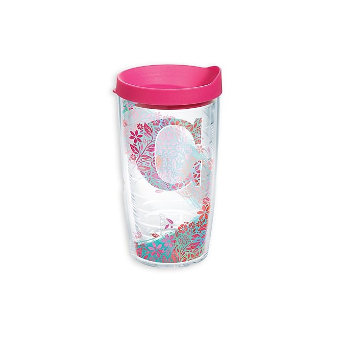 slide 1 of 1, Tervis Botanical Initial C'' Wrap Tumbler with Lid'', 16 oz