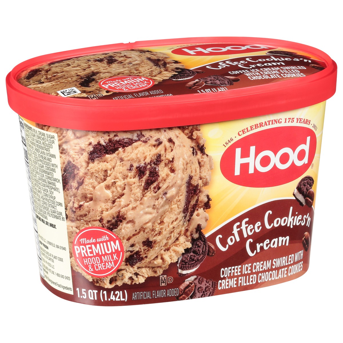 slide 2 of 11, Hood Coffee Cookies'n Cream Ice Cream, 1.5 qt