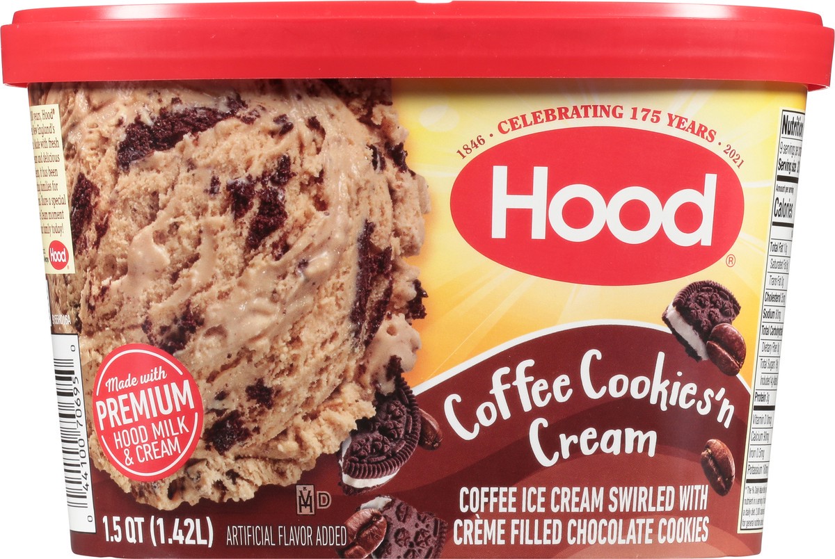 slide 10 of 11, Hood Coffee Cookies'n Cream Ice Cream, 1.5 qt