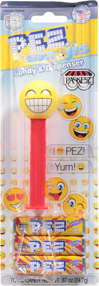 slide 4 of 14, PEZ Paskesz Pez Emojis, 0.87 oz