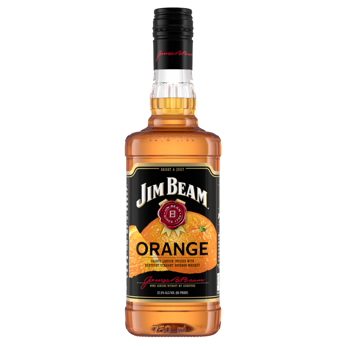 slide 1 of 5, Jim Beam Orange Liqueur with Kentucky Straight Bourbon Whiskey 750 ml, 750 ml