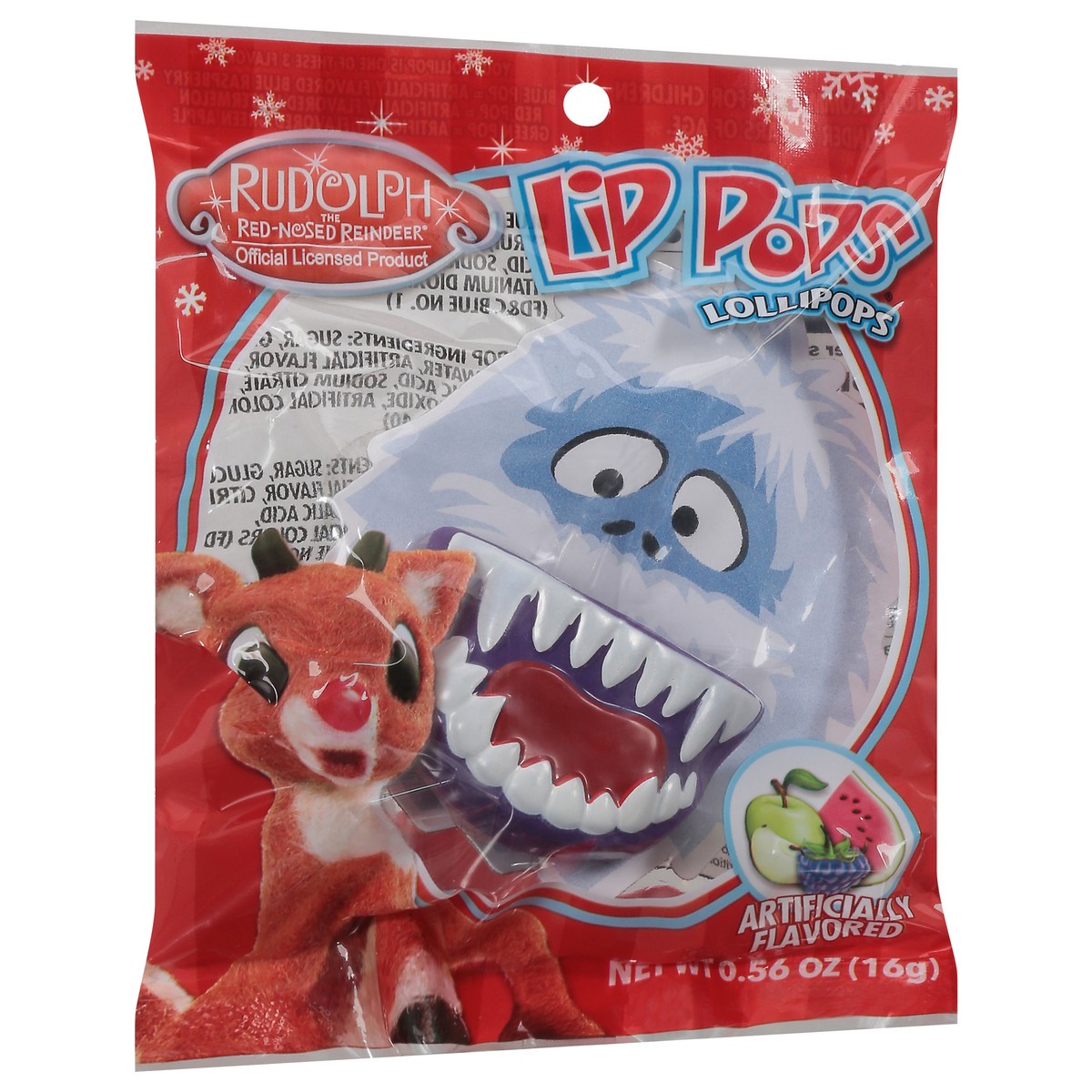 slide 3 of 9, Rudolph The Red Nosed Reindeer Lip Pops Lollipops 0.56 oz, 0.56 oz