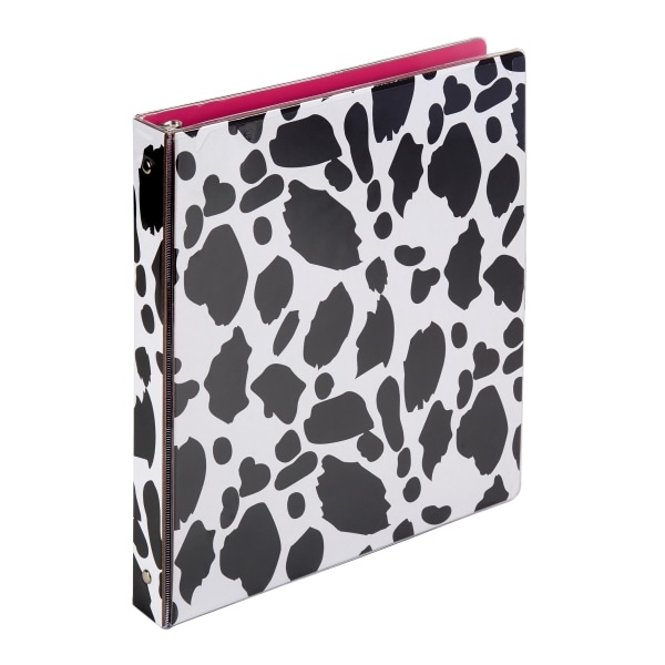 slide 1 of 1, Office Depot Brand Fashion Binder, 1'' Rings, 100% Recycled, Animal Print, 1 in